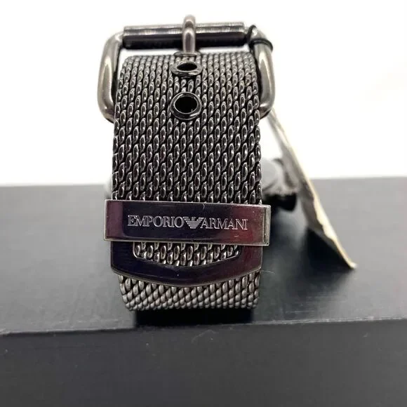 Emporio Armani Men's Chronograph Gunmetal Stainless Steel Watch AR1979 New
